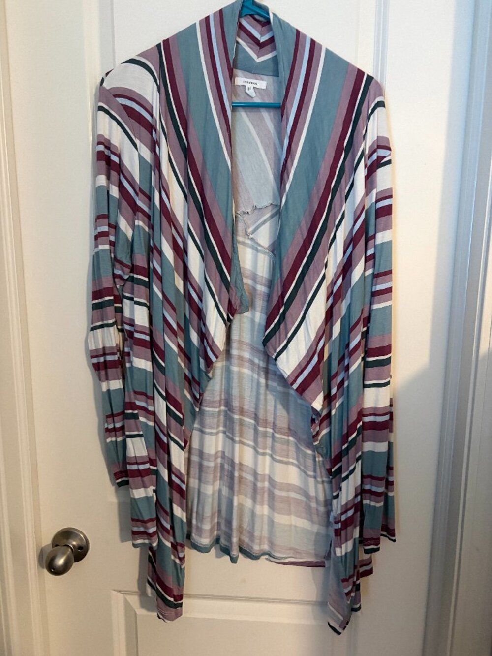 Maurices Striped Flyaway Cardigan- XL